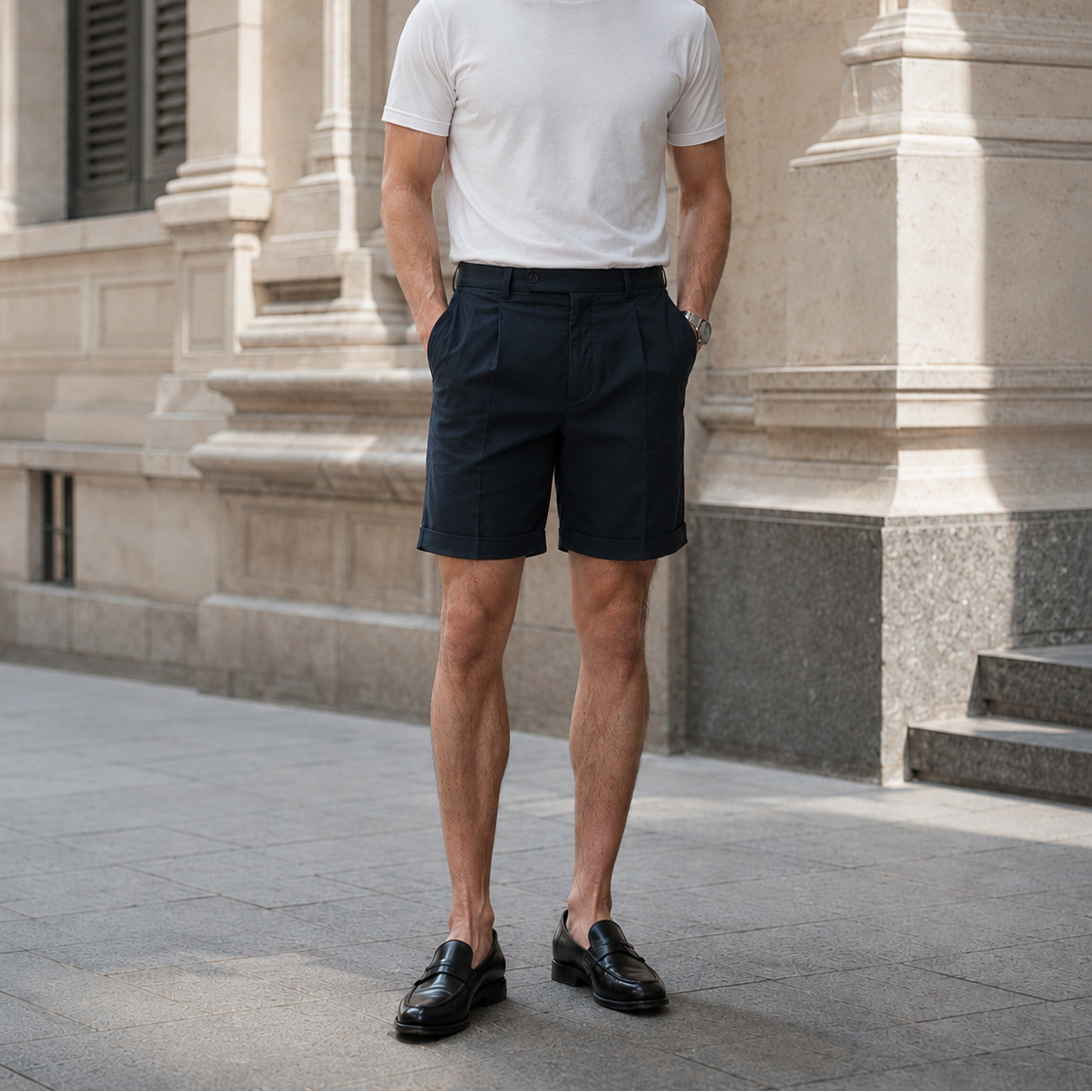 Pantaloni Trencel scurți bluemarin