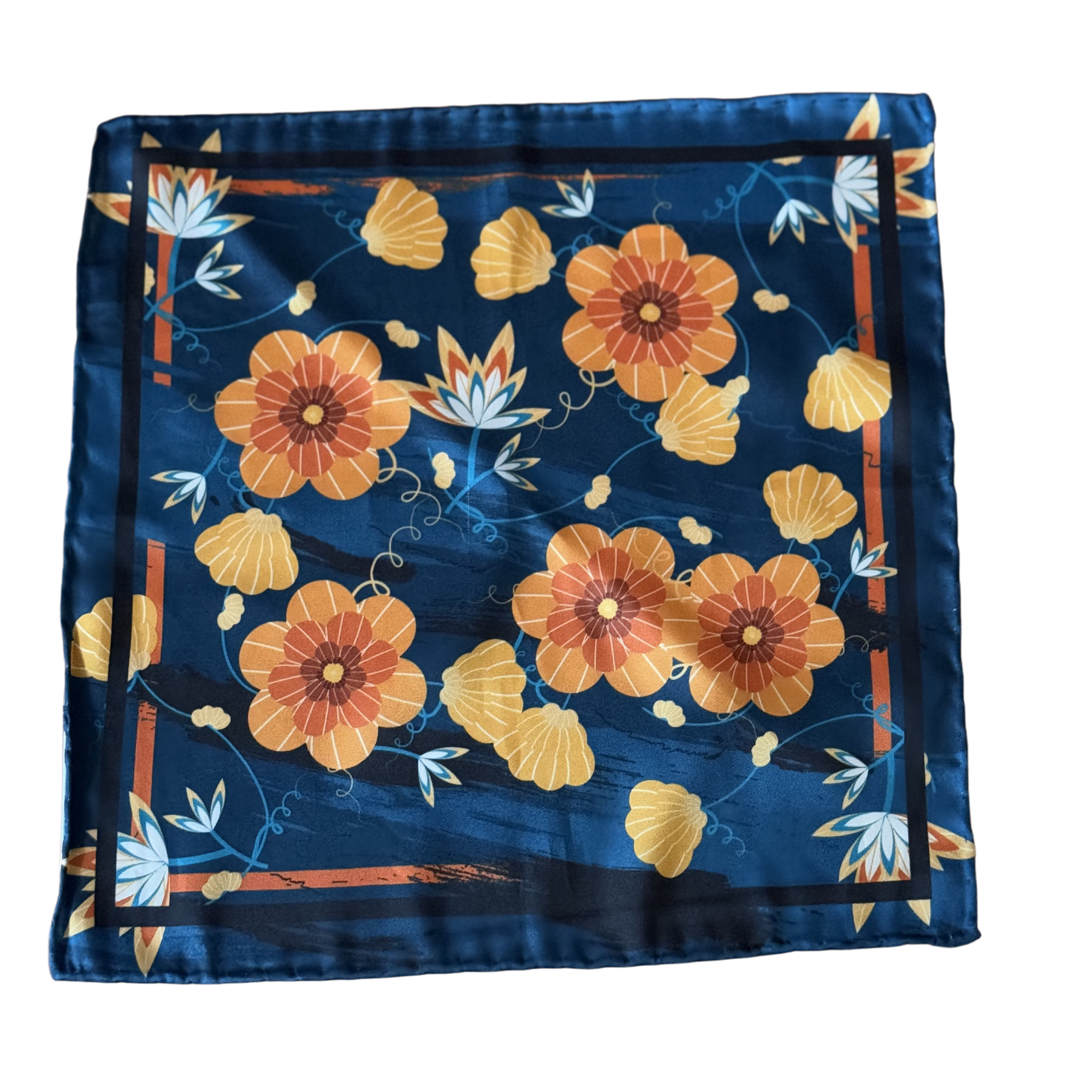 Batistă Florală Albastru Regal