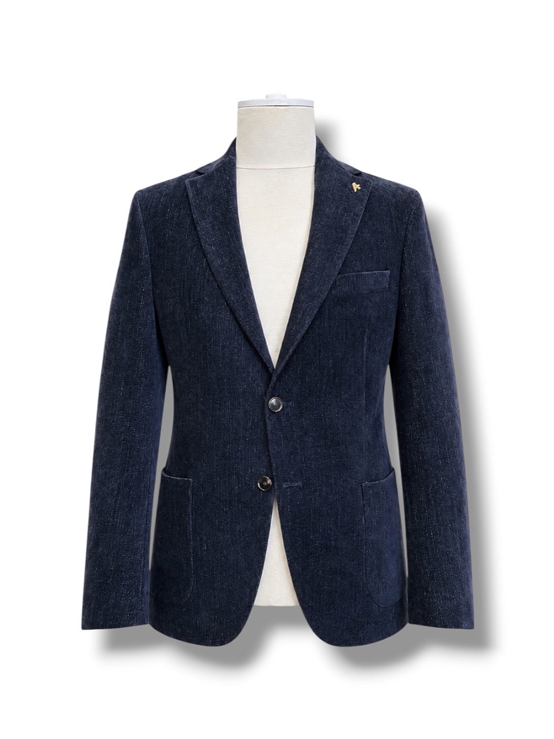 Sacou bleumarin texturat Monza