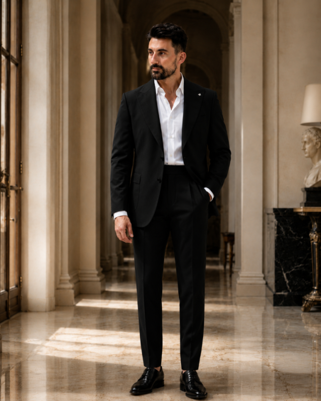 Costum din in negru