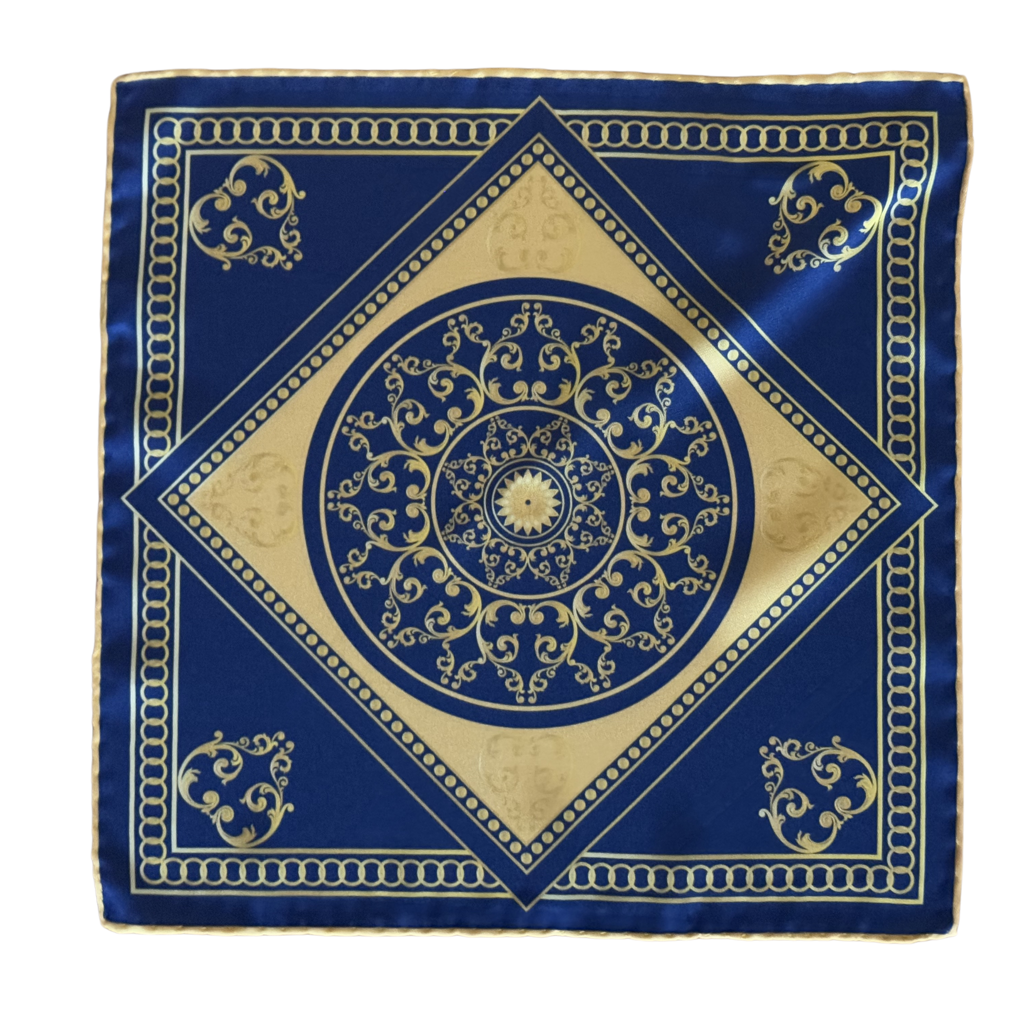 Batistă Regală Albastru cu Auriu