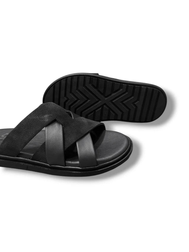Sandale Aven din piele negre