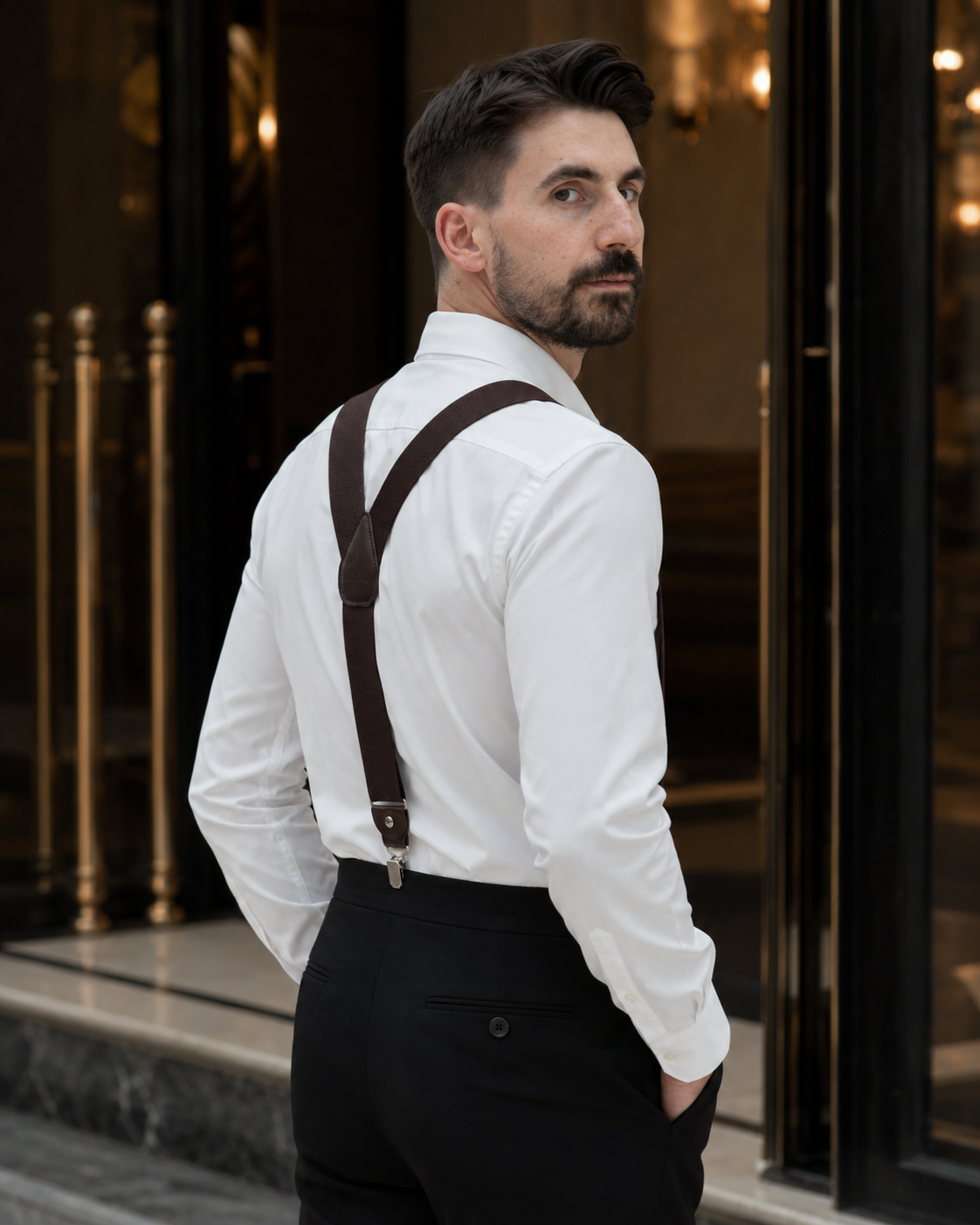 Bretele pentru pantaloni - negru