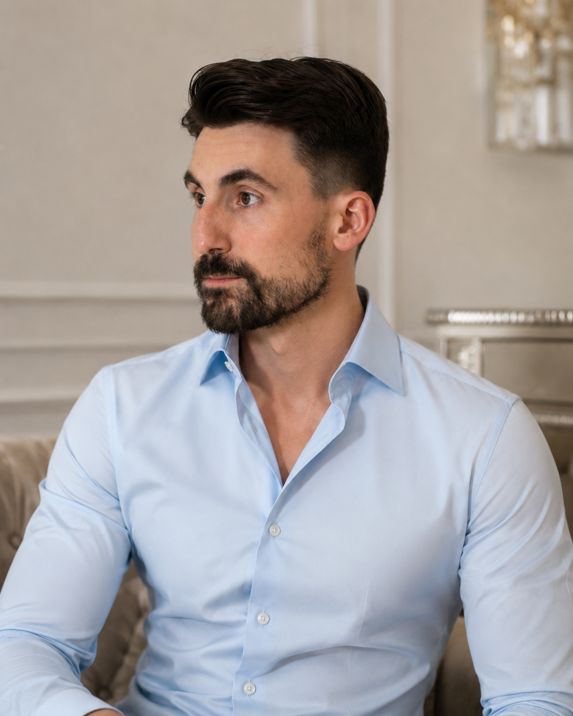 Cămașă Italian albastru-deschis