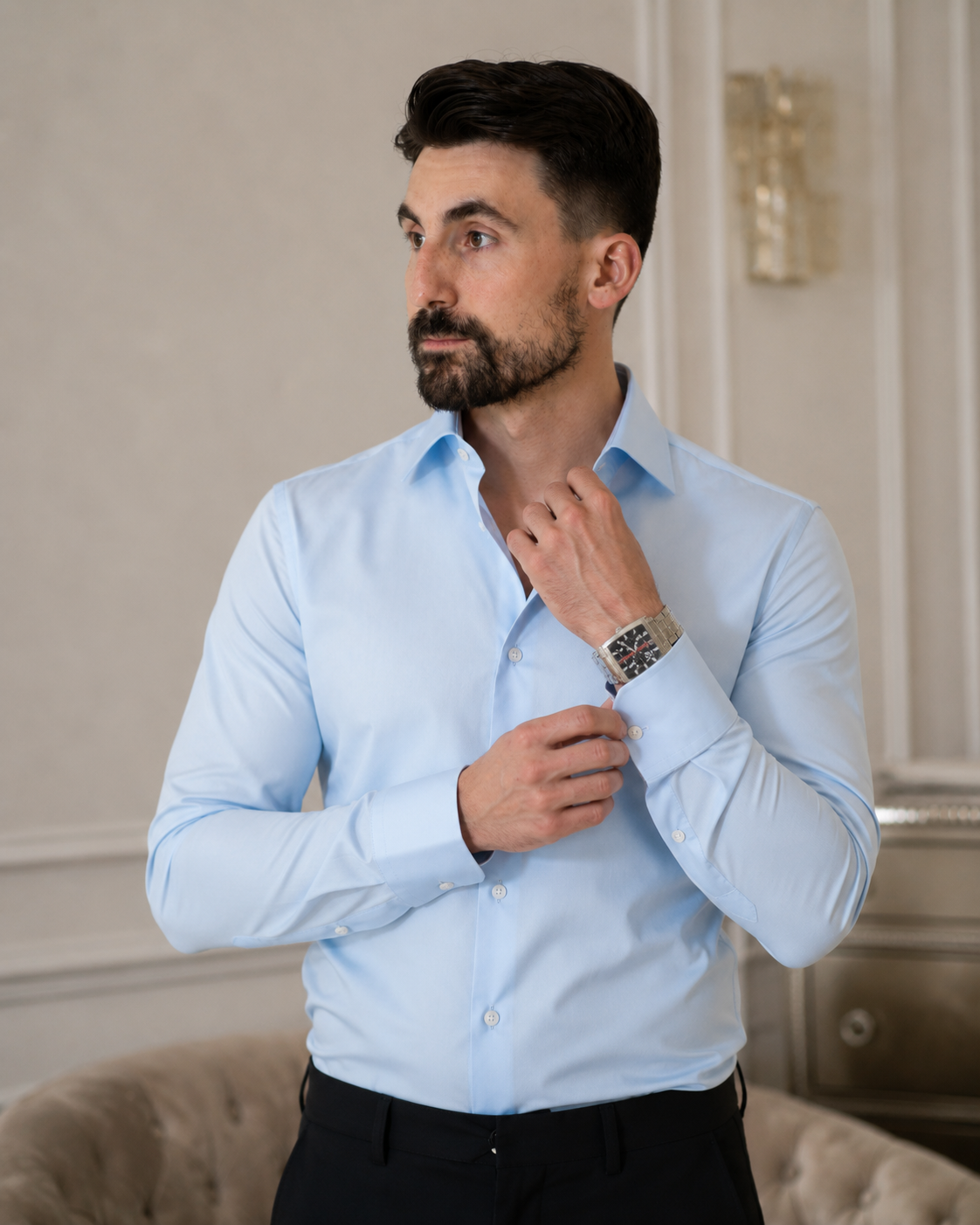 Cămașă Italian albastru-deschis