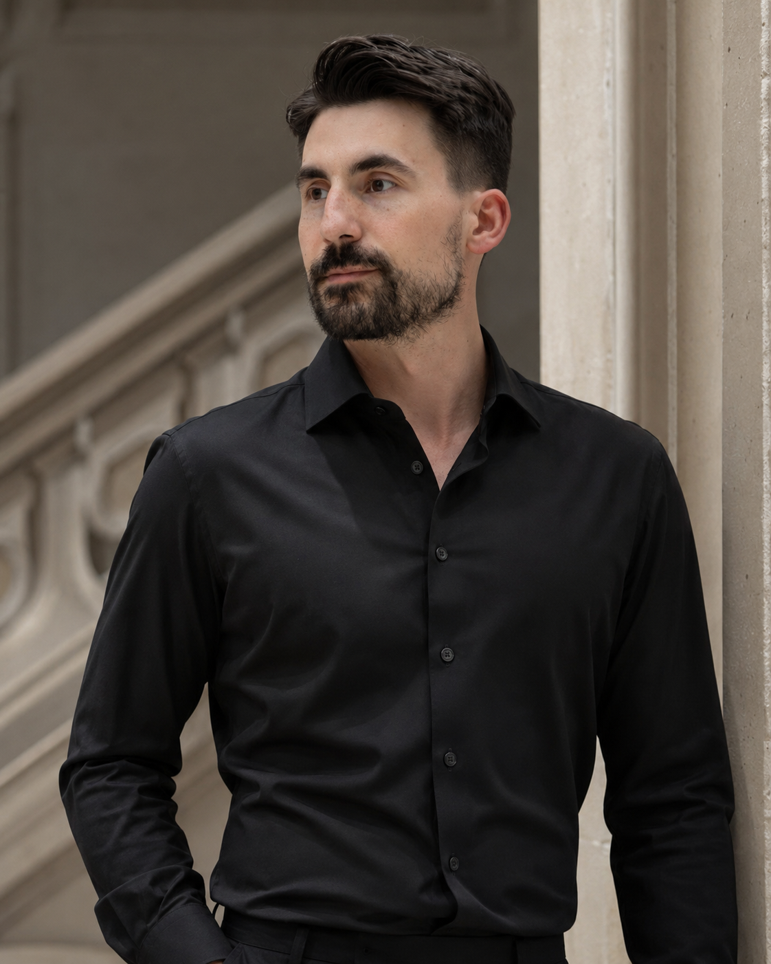 Cămașă Knit negru