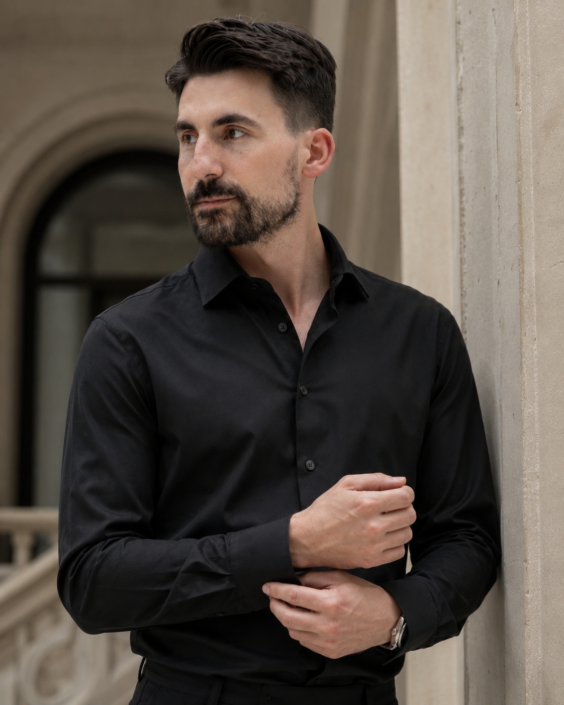 Cămașă Knit negru