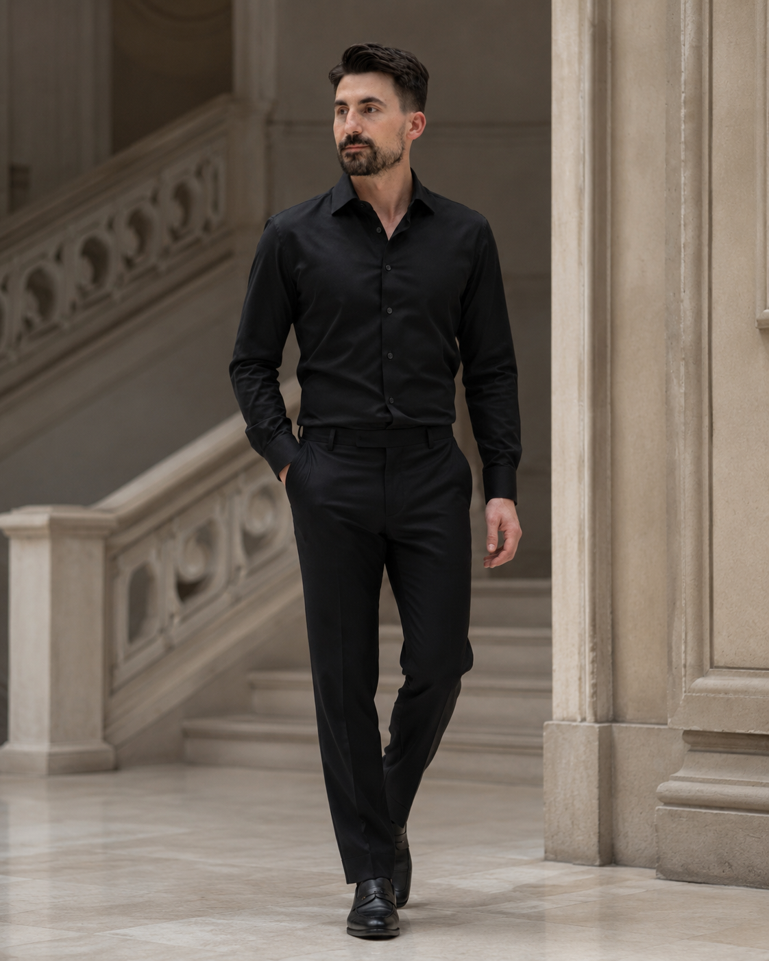Cămașă Knit negru