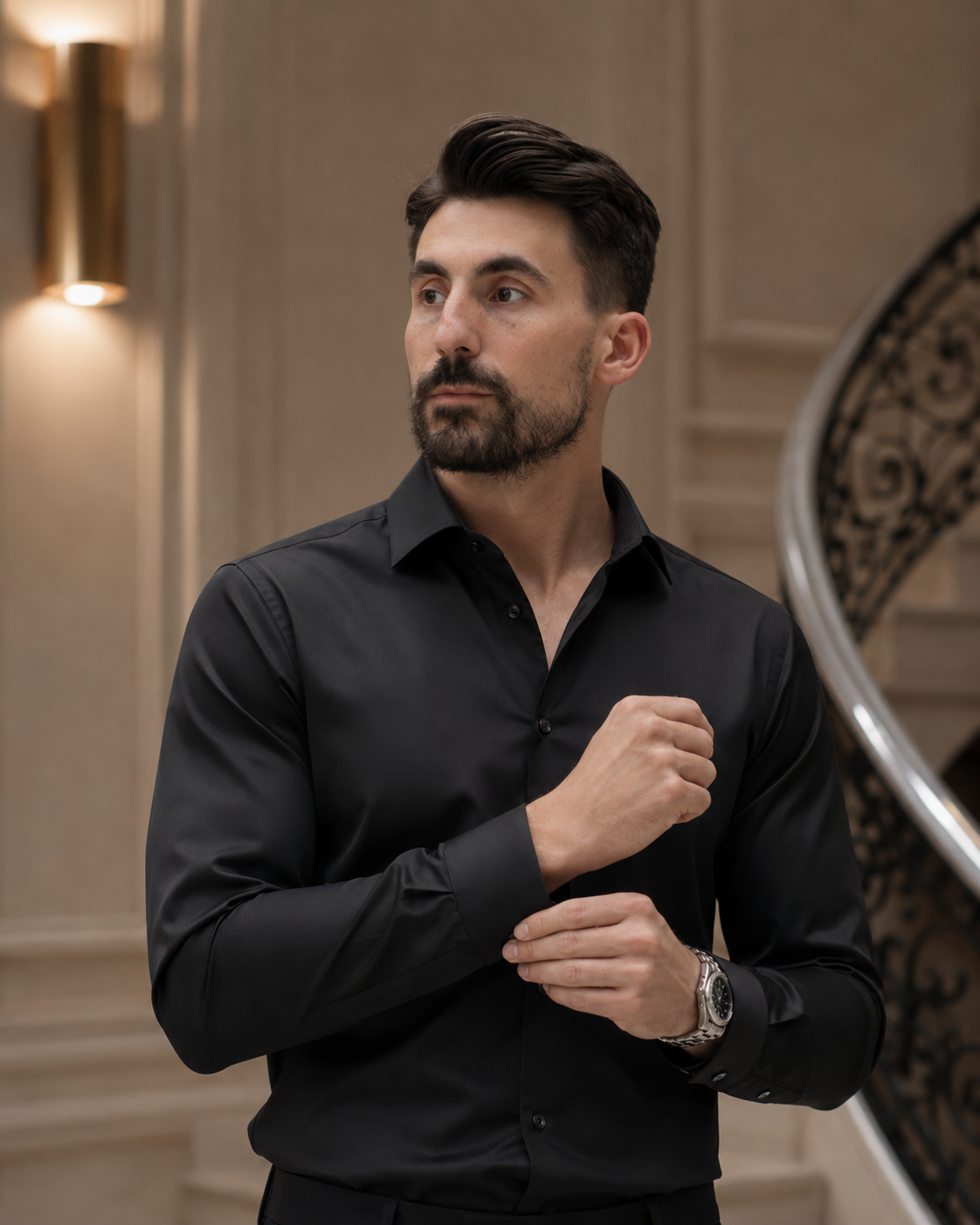 Cămașă Non iron negru