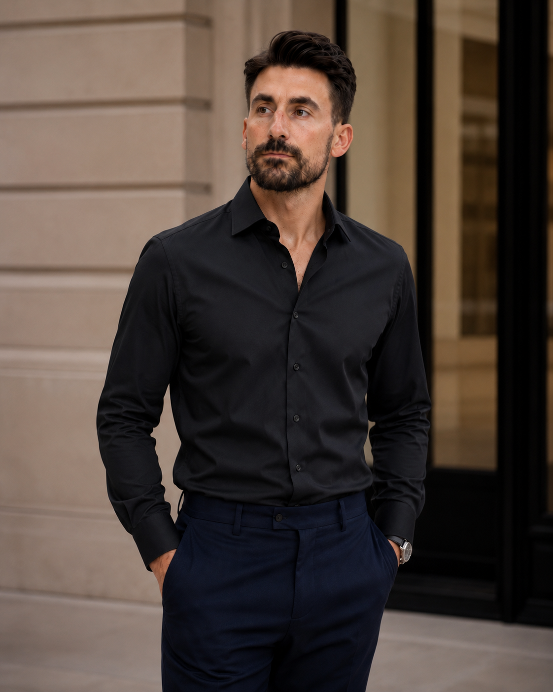 Cămașă Non iron negru