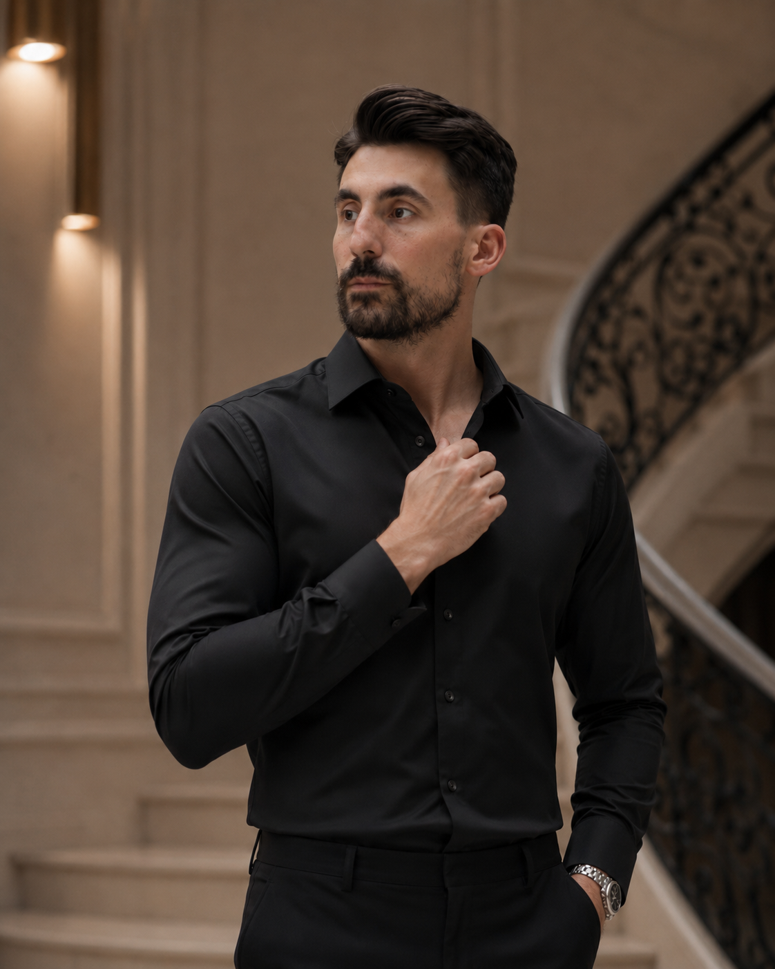 Cămașă Non iron negru