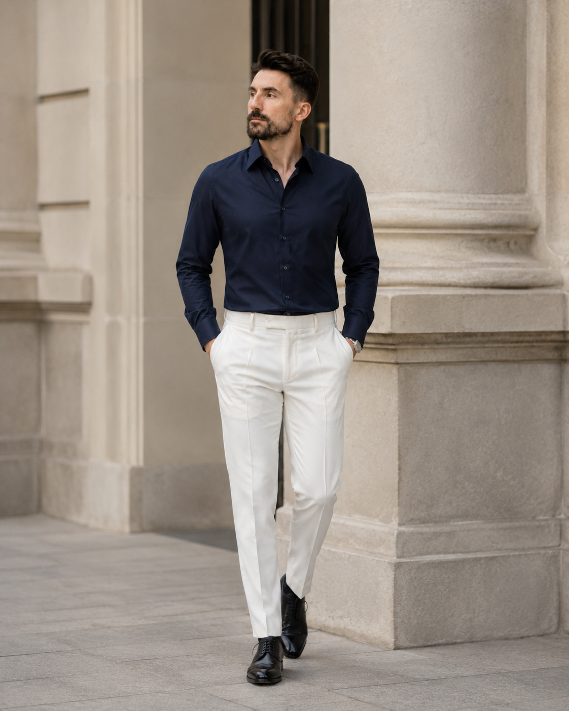 Cămașă Tencel bluemarin
