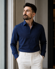 Cămașă Tencel bluemarin