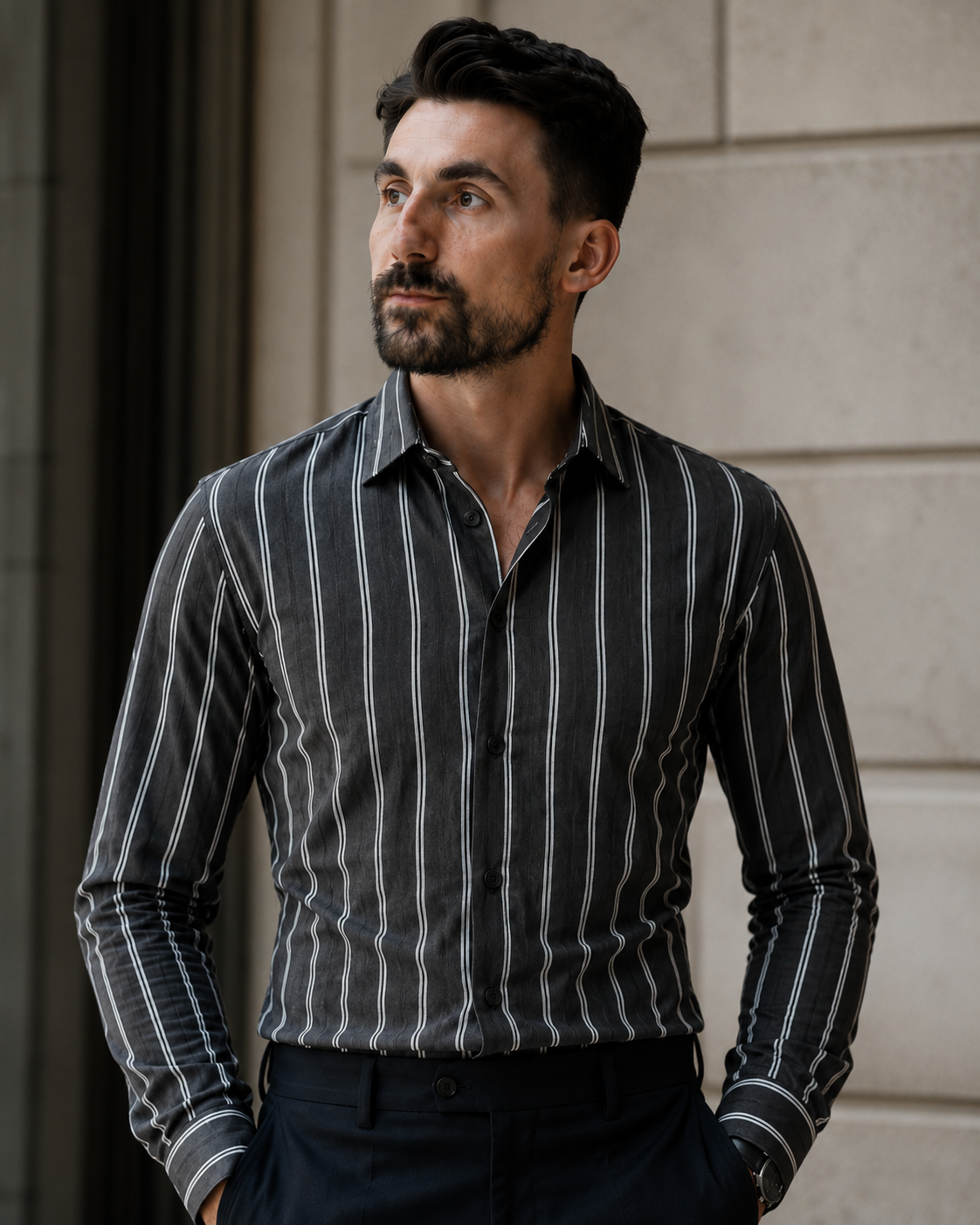 Cămașă  Wind negru-alb