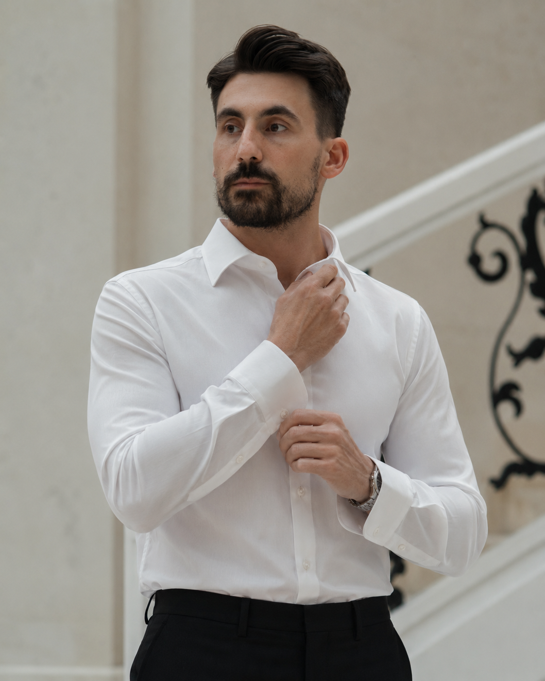 Cămașă din Saten albă