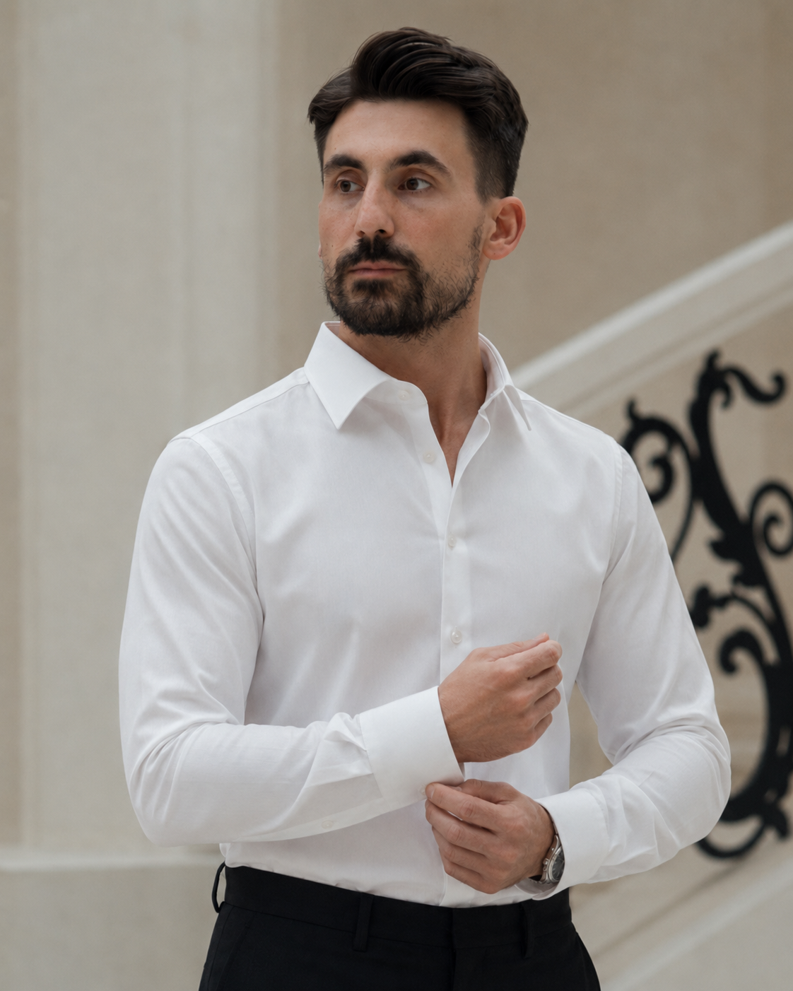 Cămașă din Saten albă