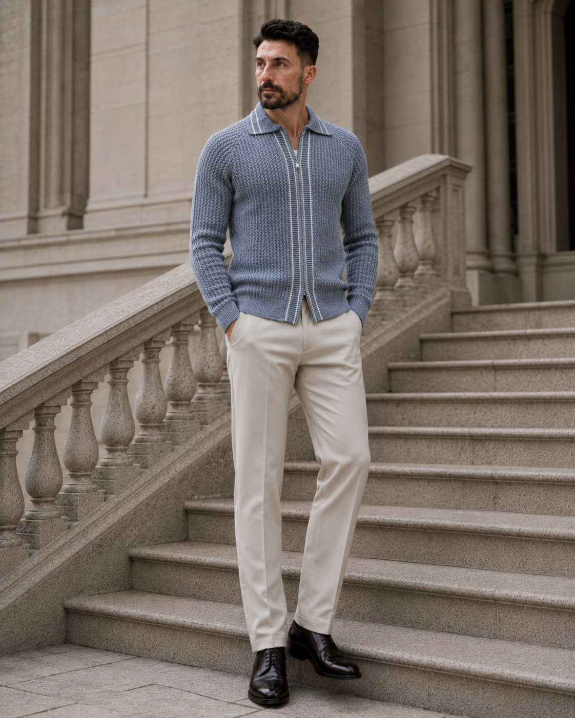 Cardigan Fer.Volente albastru-deschis