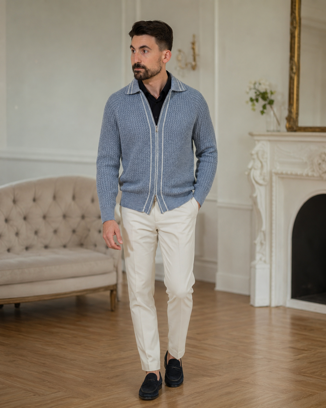 Cardigan Fer.Volente albastru-deschis