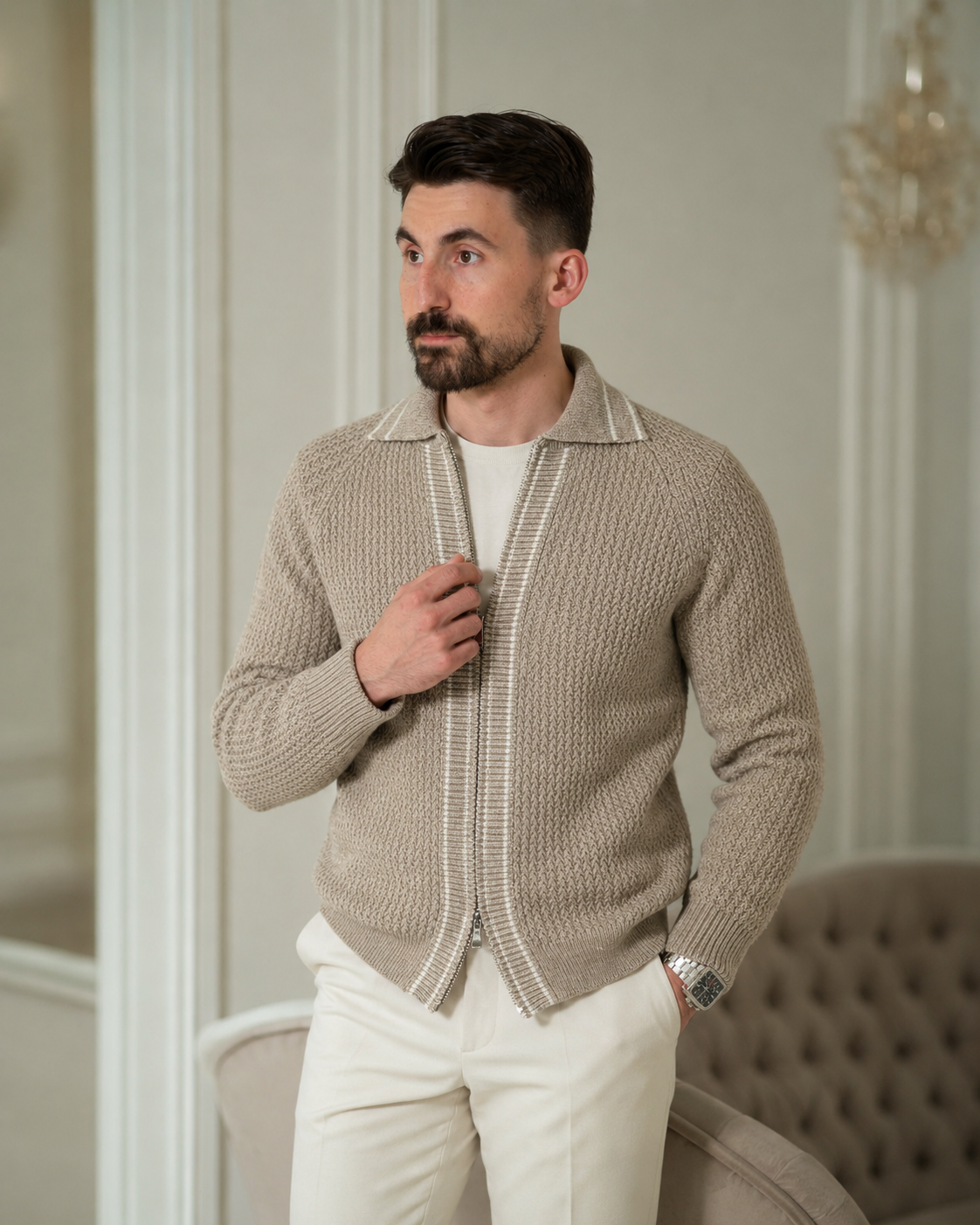 Cardigan Fer.Volente bej