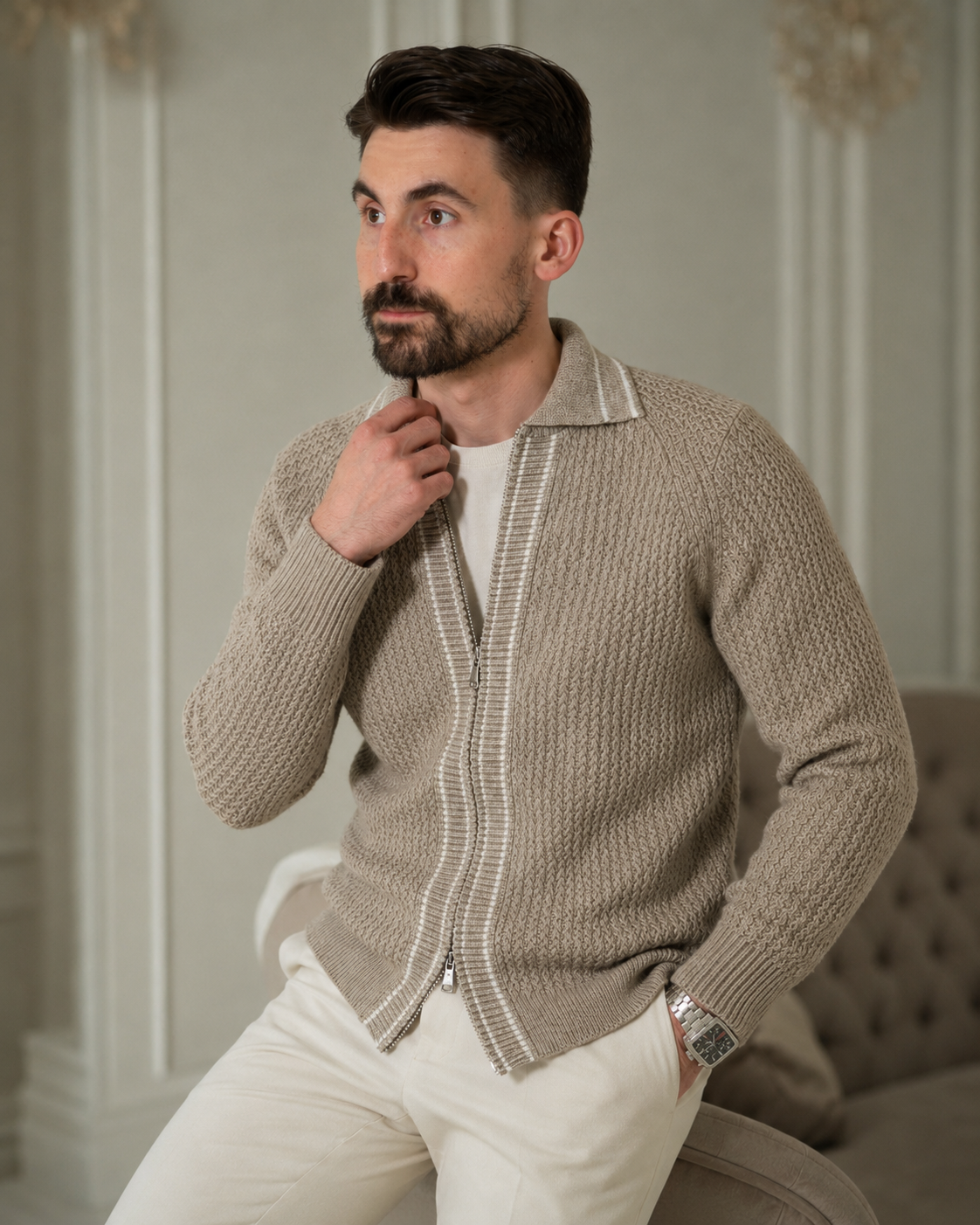 Cardigan Fer.Volente bej