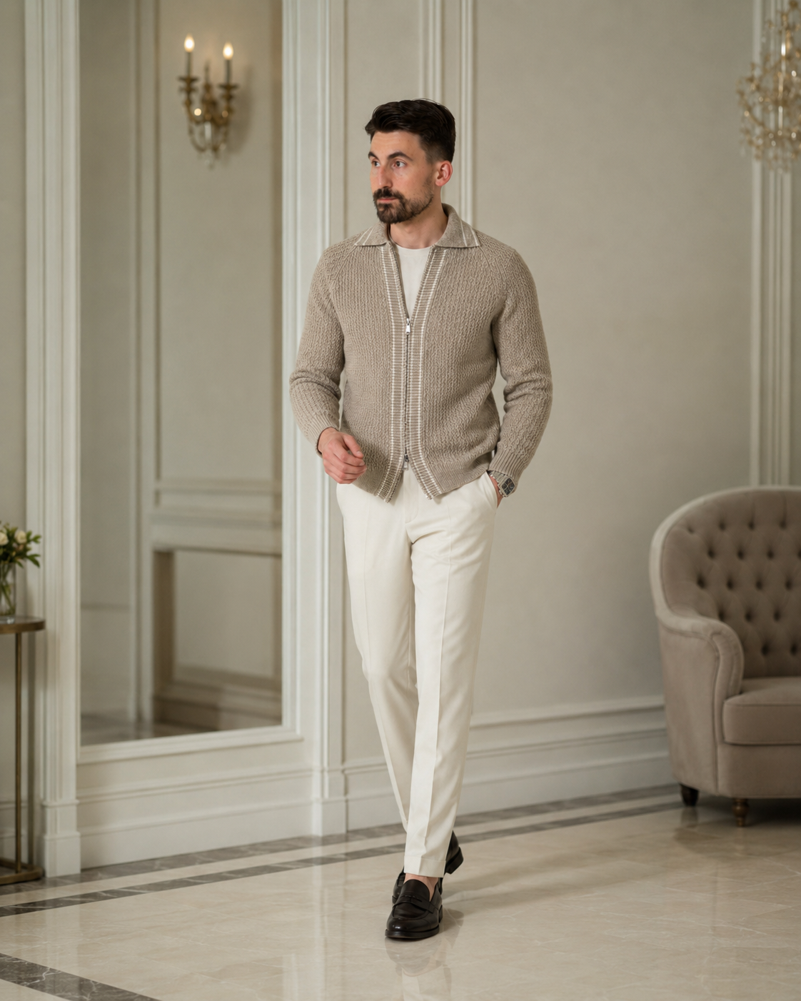 Cardigan Fer.Volente bej