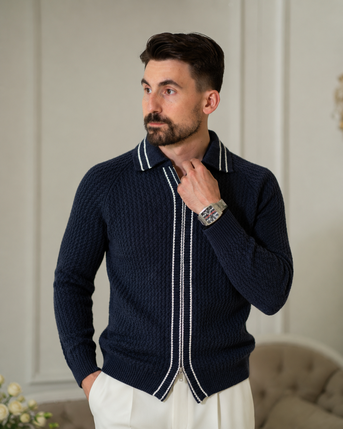 Cardigan Fer.Volente bleumarin