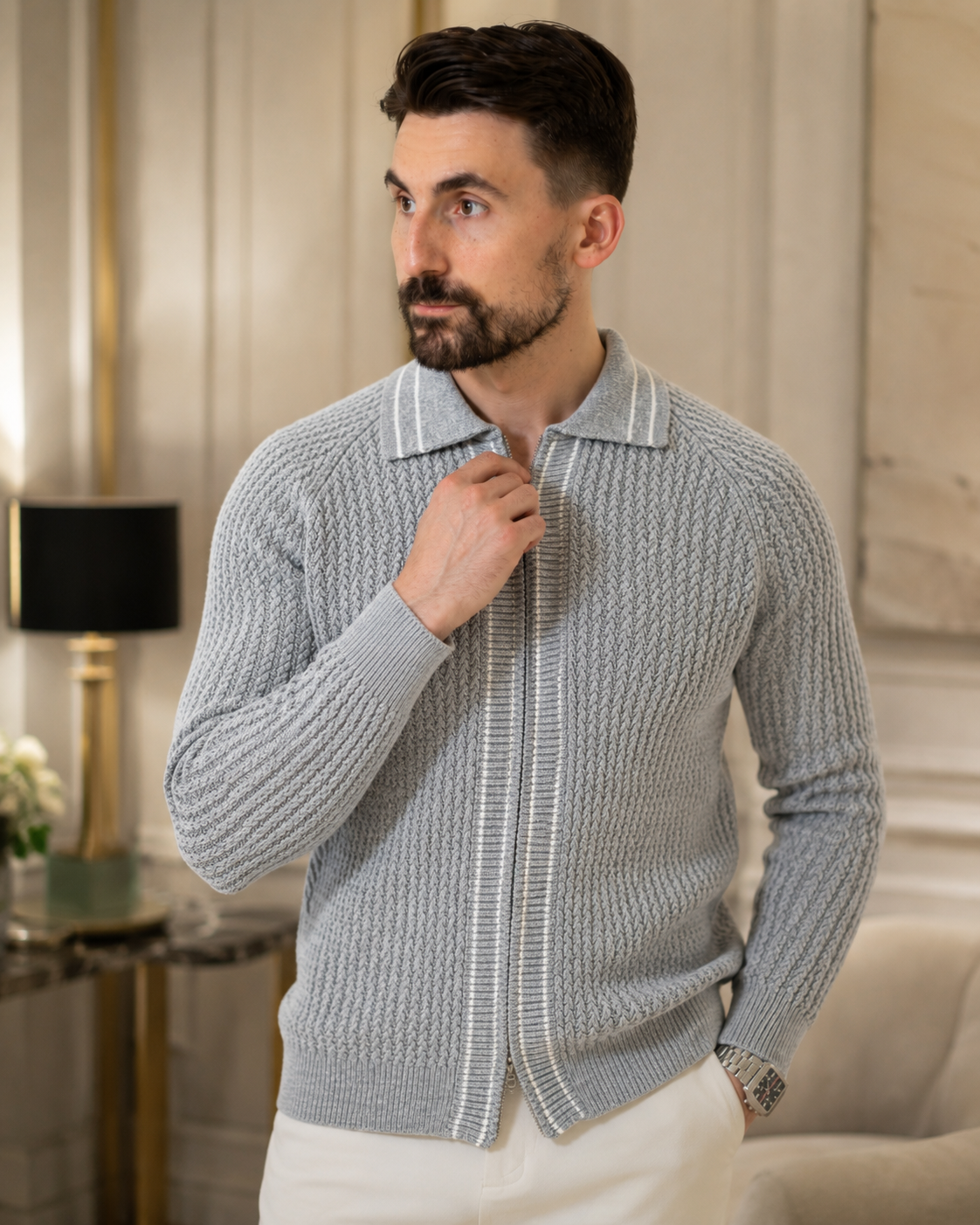 Cardigan Fer.Volente gri