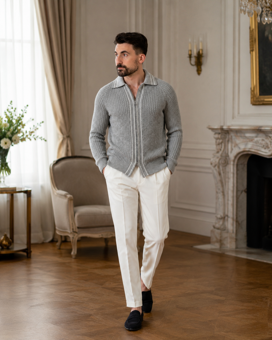 Cardigan Fer.Volente gri