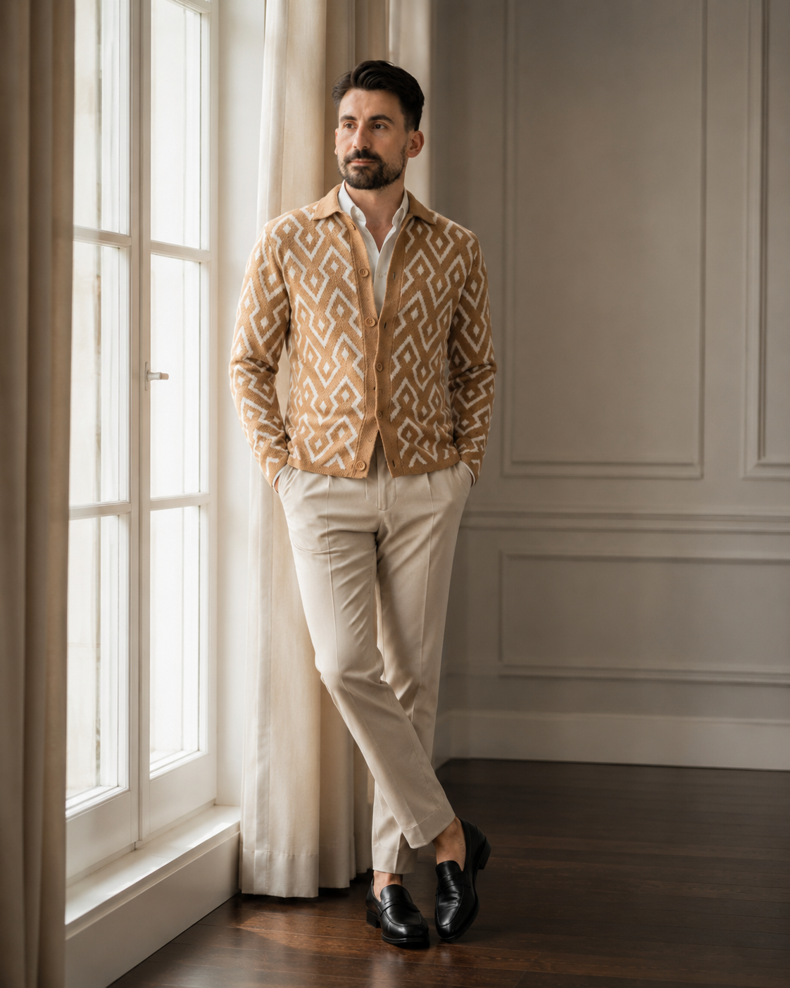 Cardigan Flava maro deschis