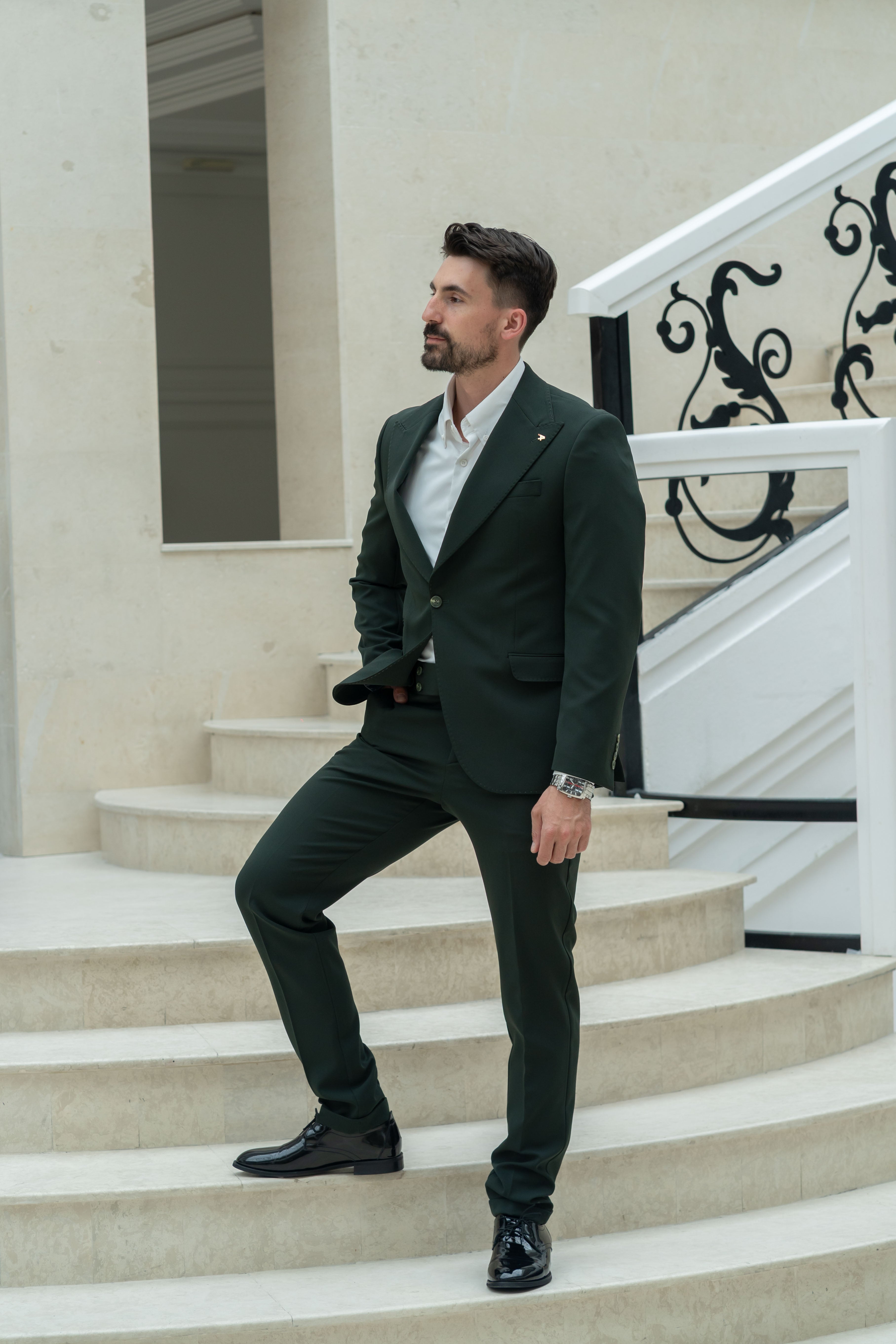Costum Boost verde închis