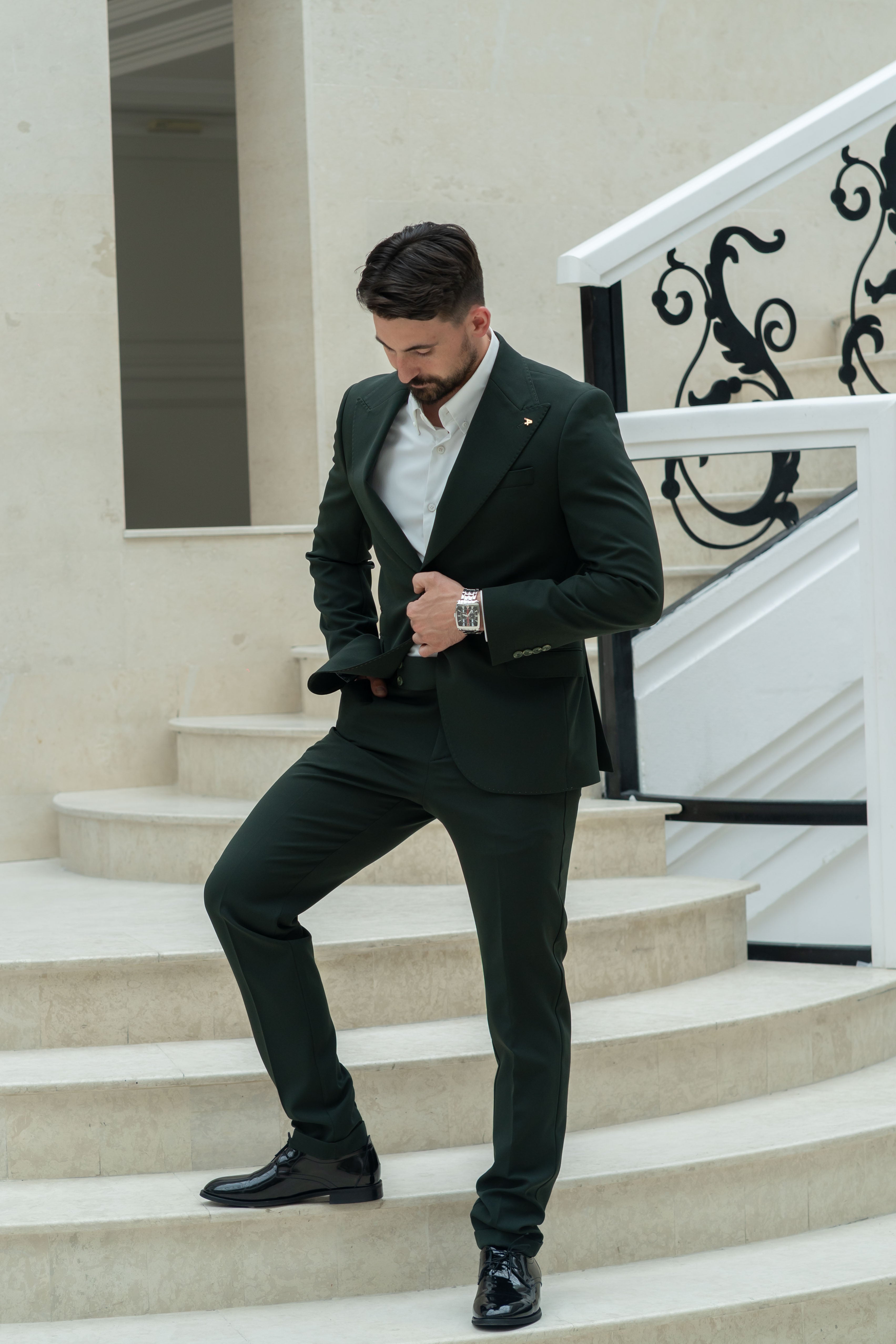 Costum Boost verde închis