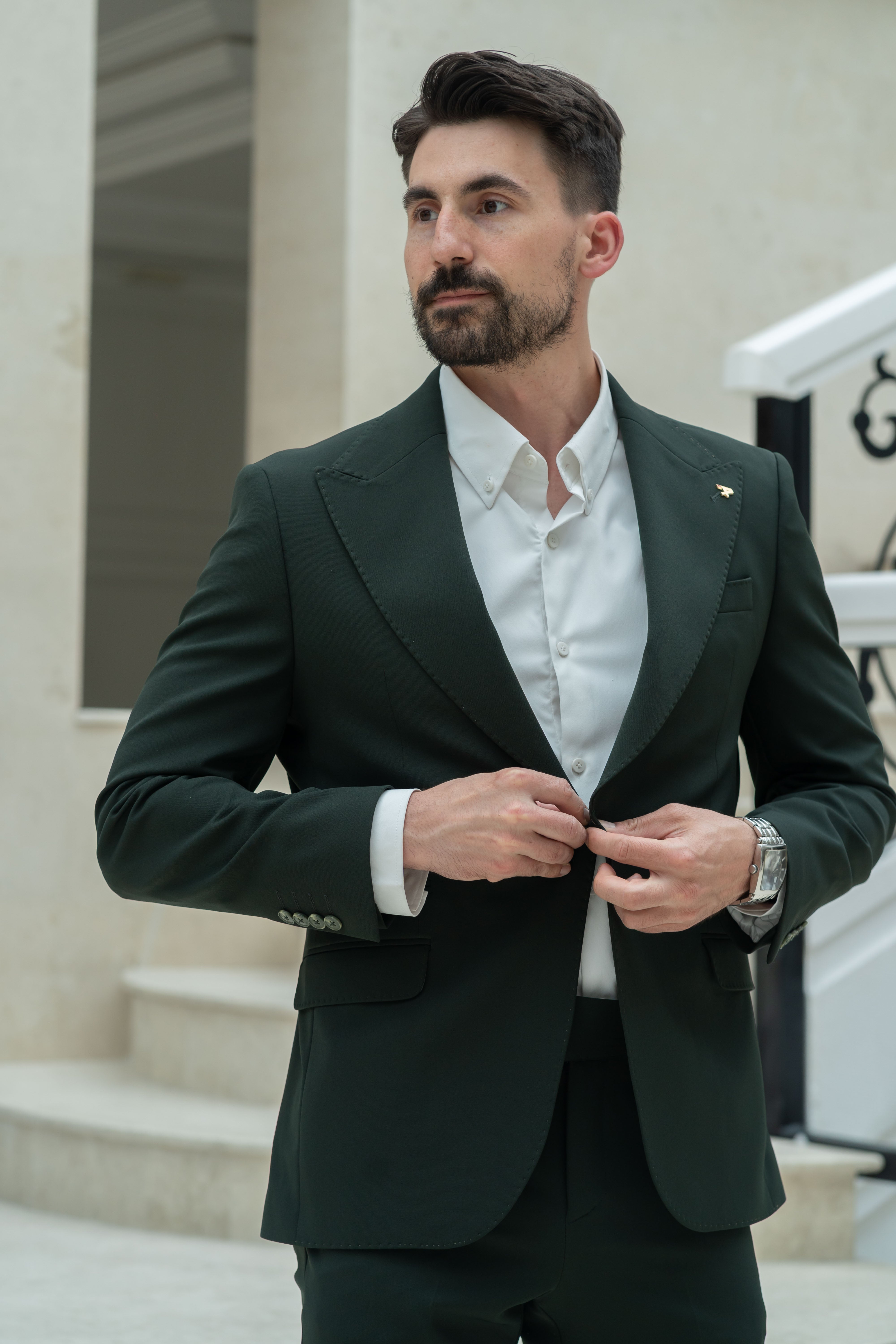 Costum Boost verde închis