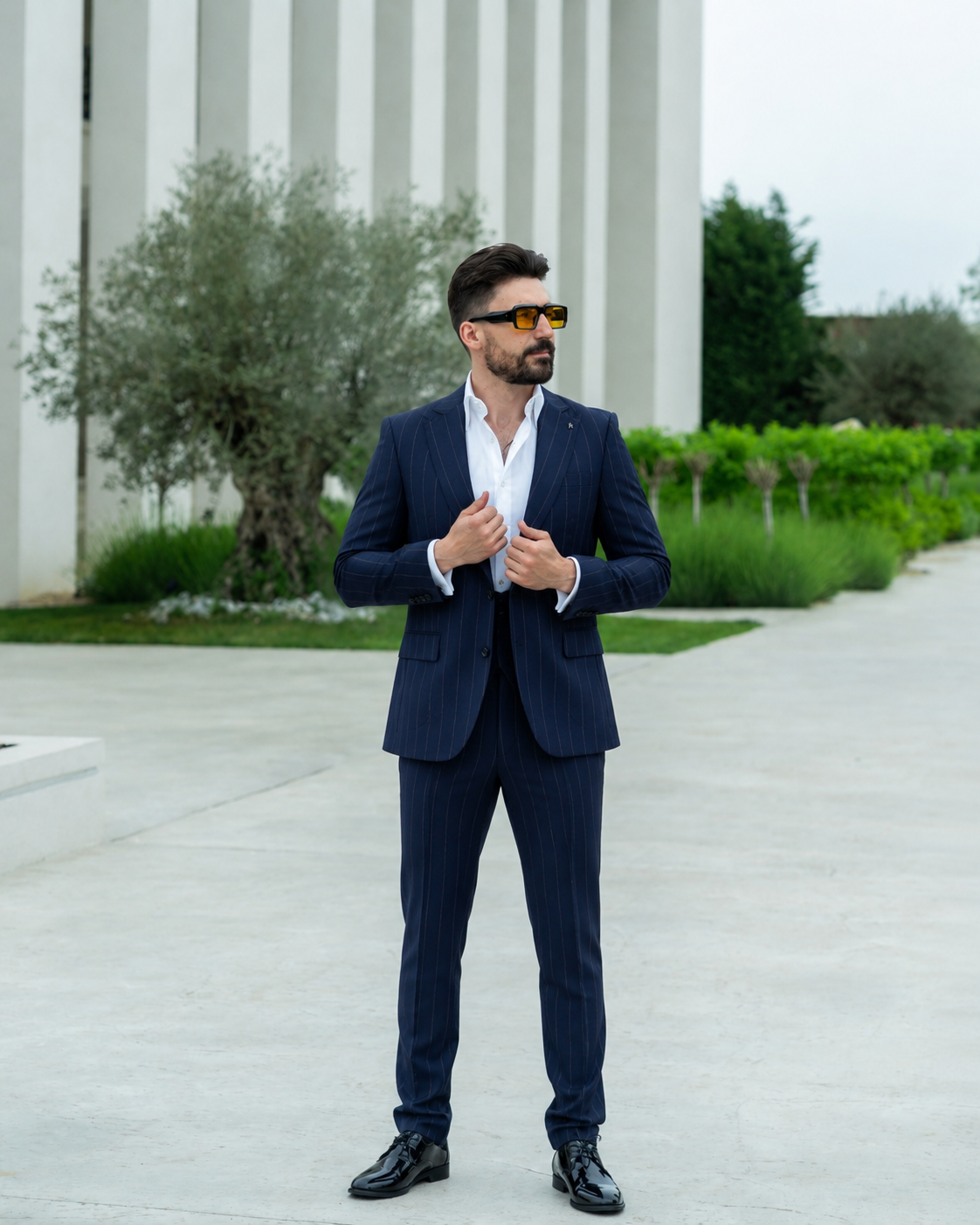 Costum Bruno albastru închis