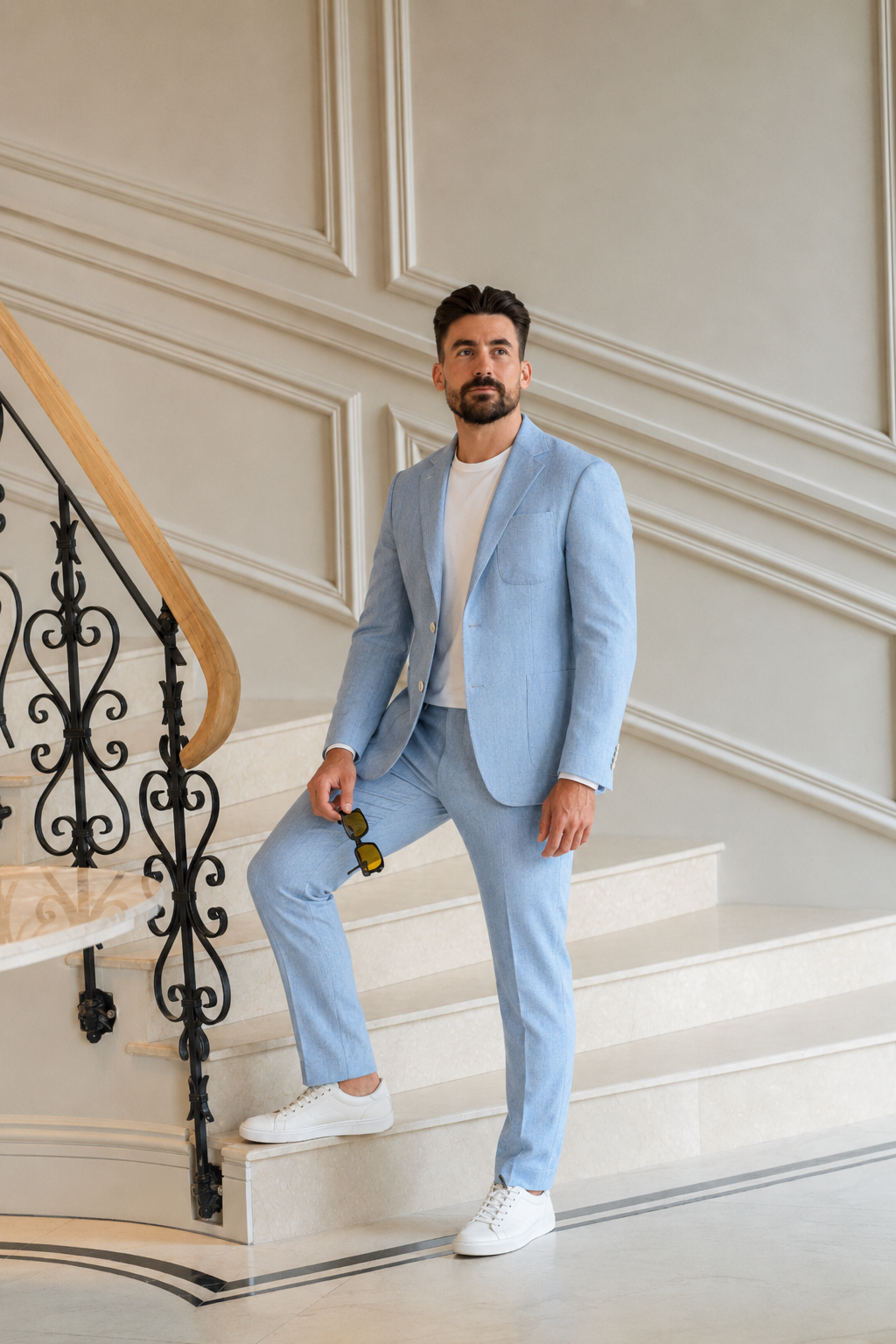 Costum Comfort albastru deschis