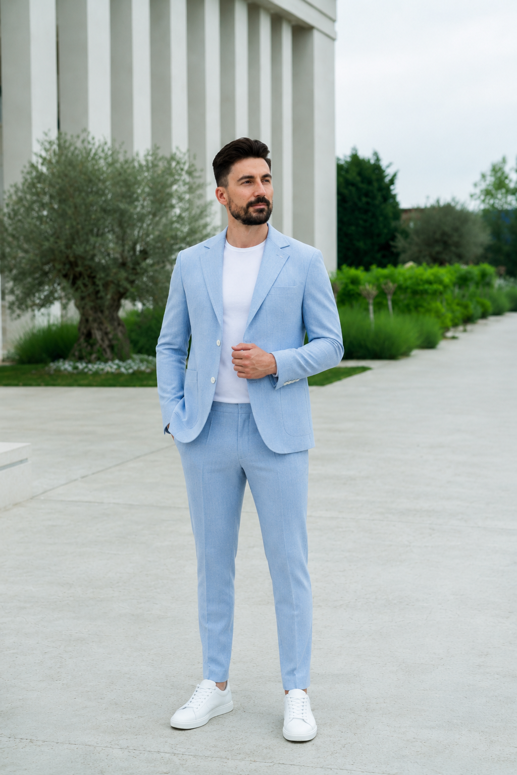 Costum Comfort albastru deschis