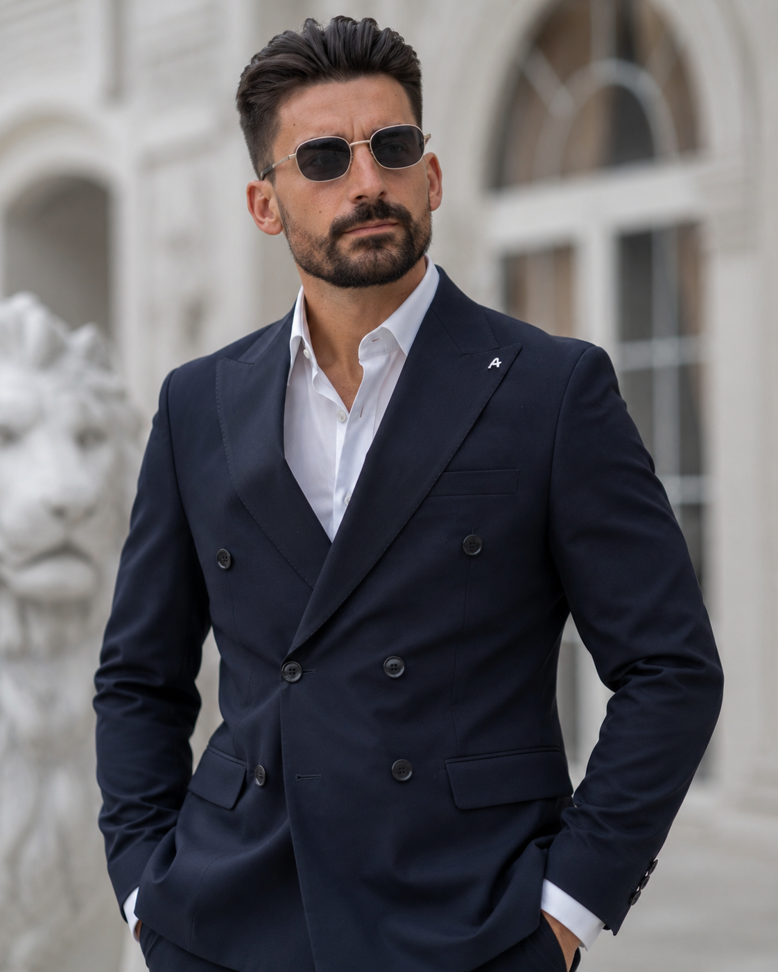 Costum Orion  albastru închis