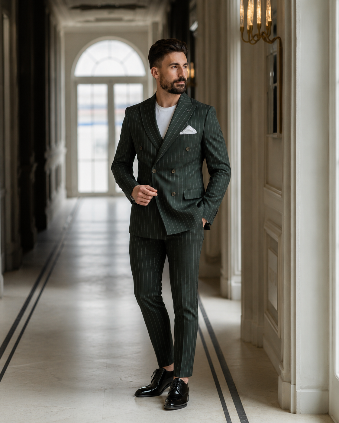 Costum Pavia verde închis