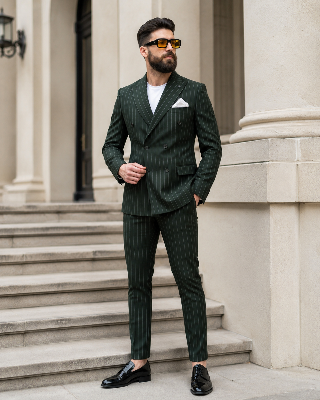 Costum Pavia verde închis