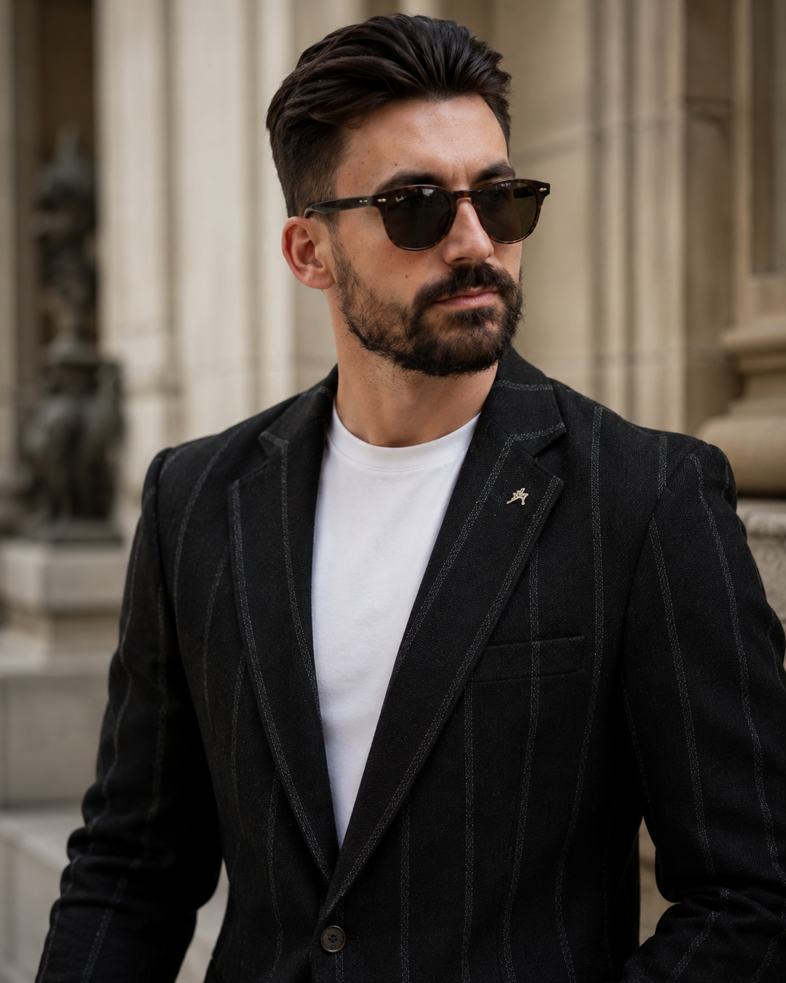 Costum Takim negru cu dungi