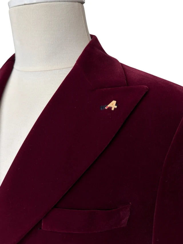 Sacou Velvet bordo