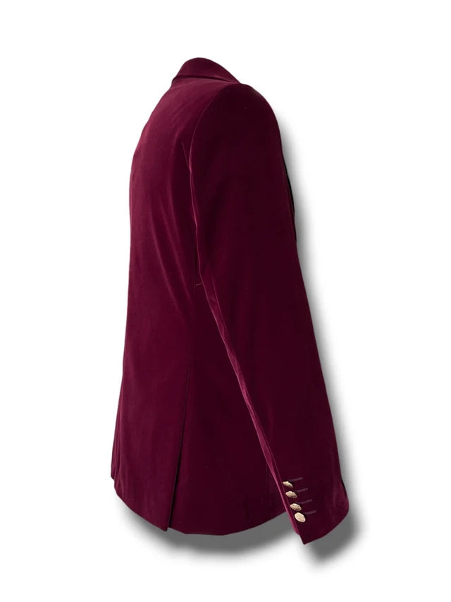 Sacou Velvet bordo