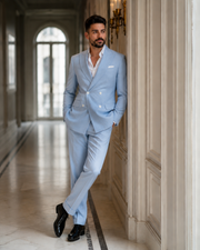 Costum Marc albastru deschis