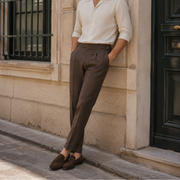 Pantaloni Orvello Maro din In