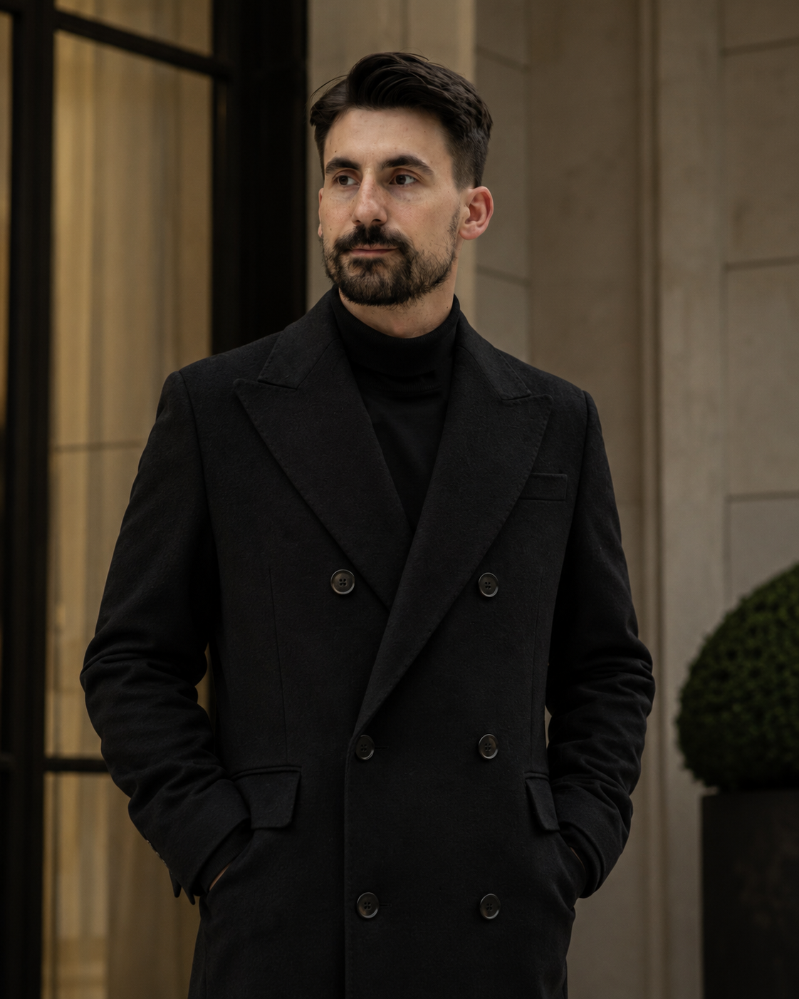 Palton Majestic negru