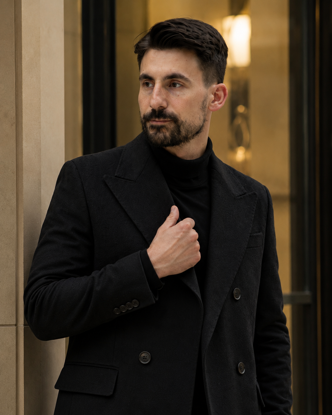 Palton Majestic negru