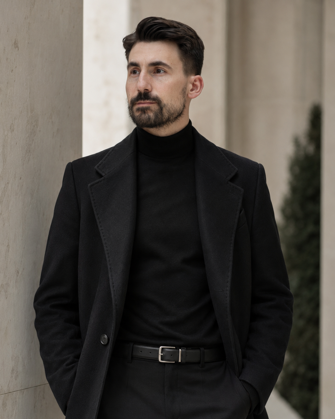 Palton Mattia Negru