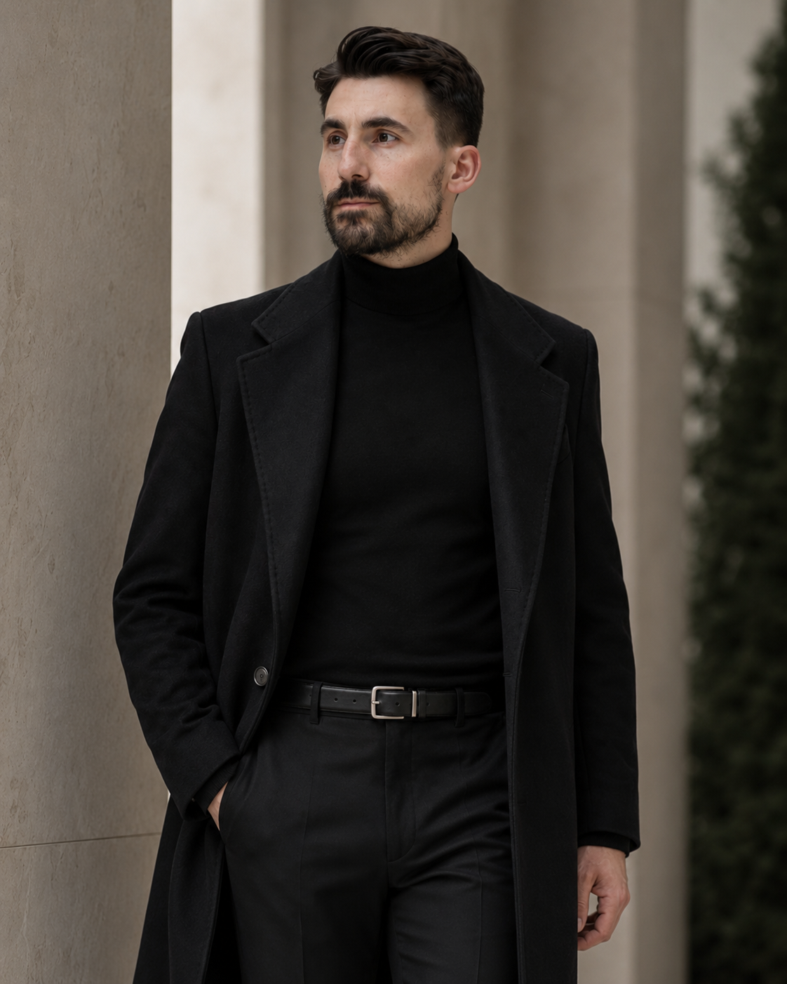 Palton Mattia Negru
