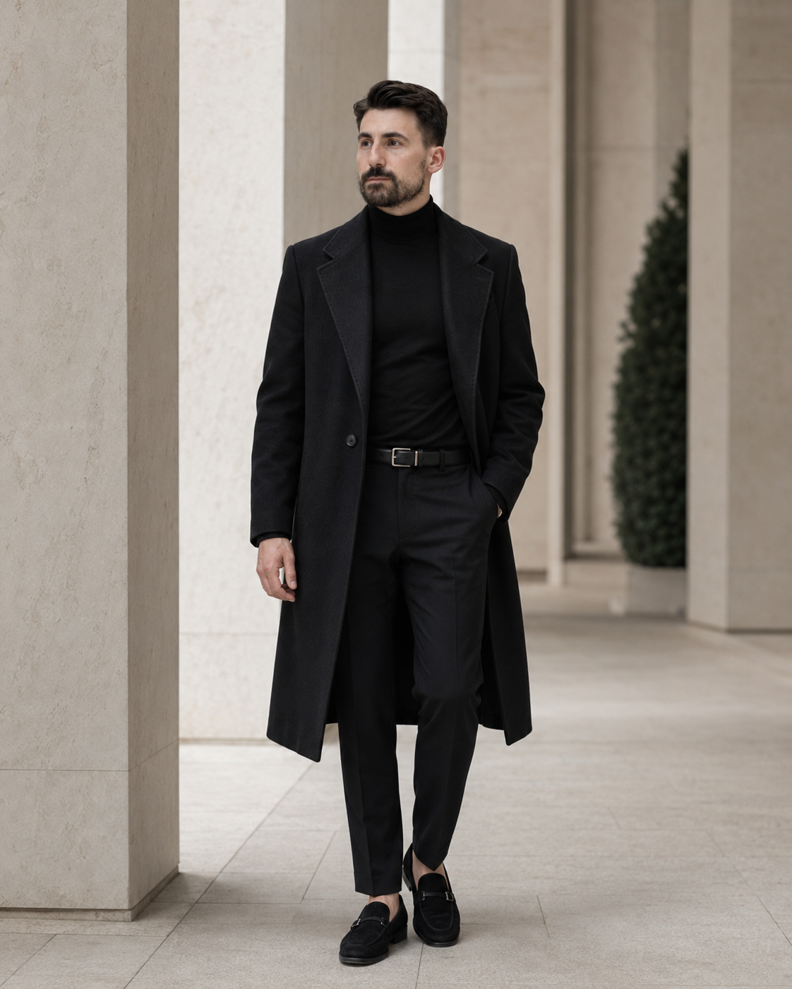 Palton Mattia Negru