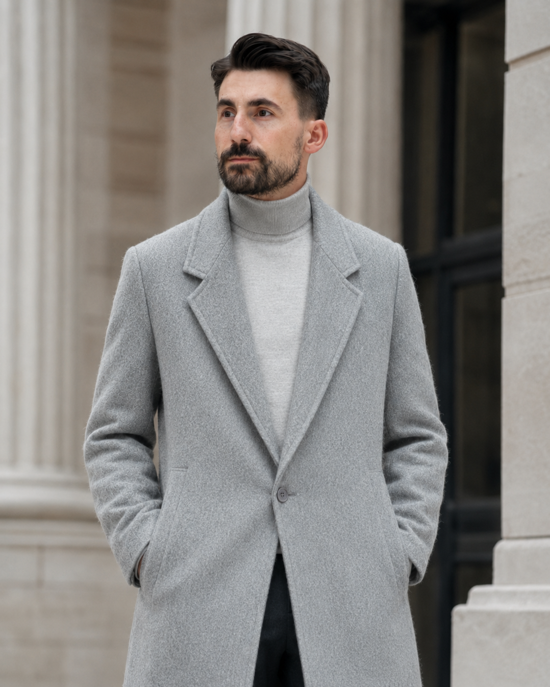 Palton Mattia gri
