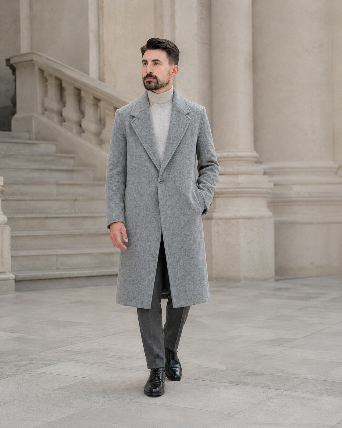 Palton Mattia gri
